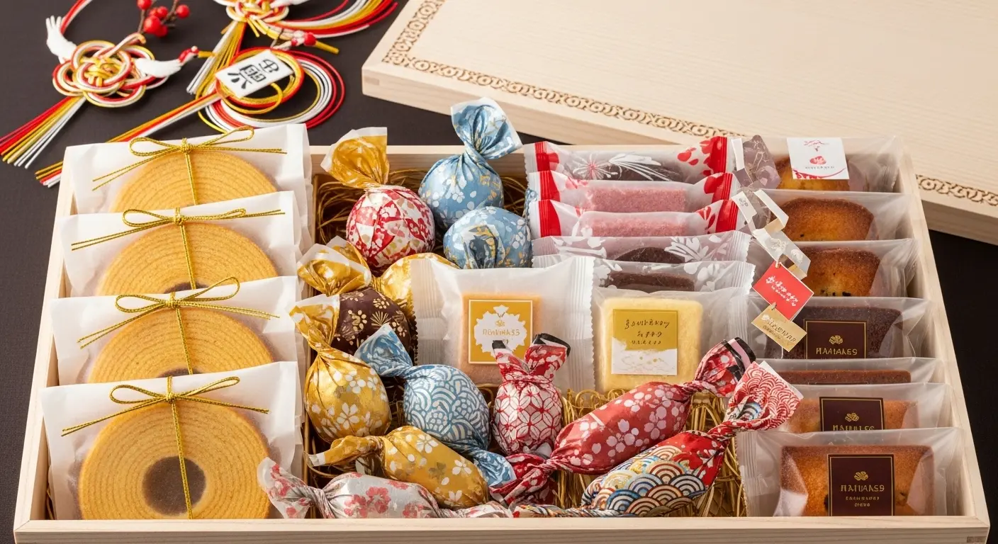 お正月のばらまきに最適な個包装の洋菓子詰め合わせ。