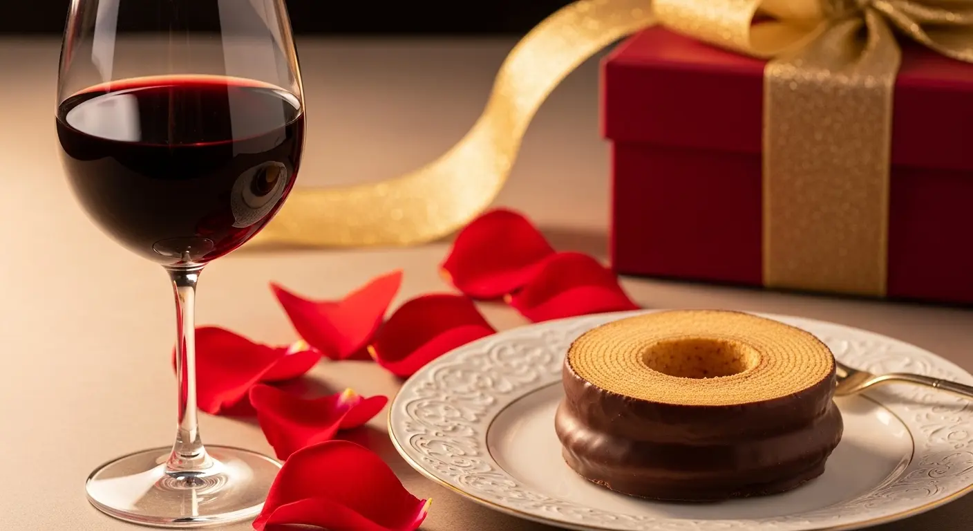 バレンタインに贈る意味を込めた高級感のあるバームクーヘン