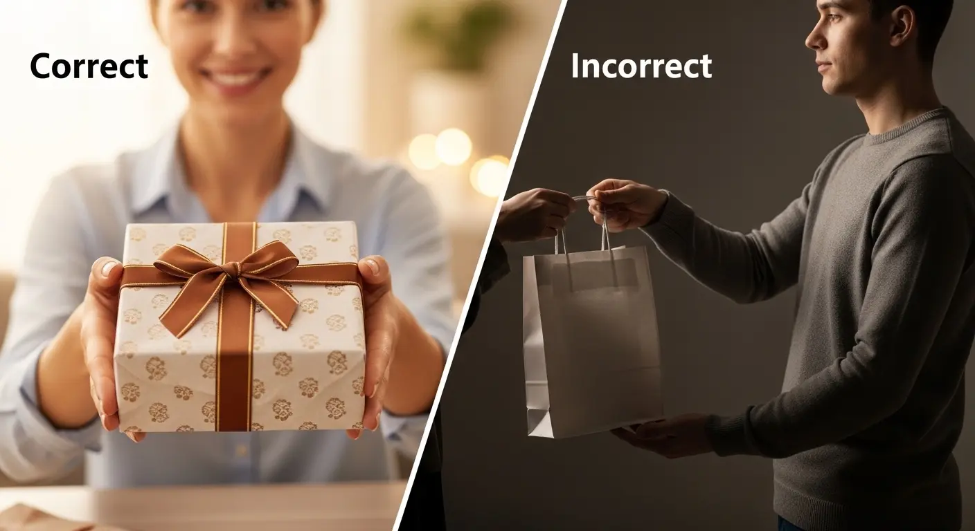 手土産の正しい渡し方とマナー違反な渡し方の比較