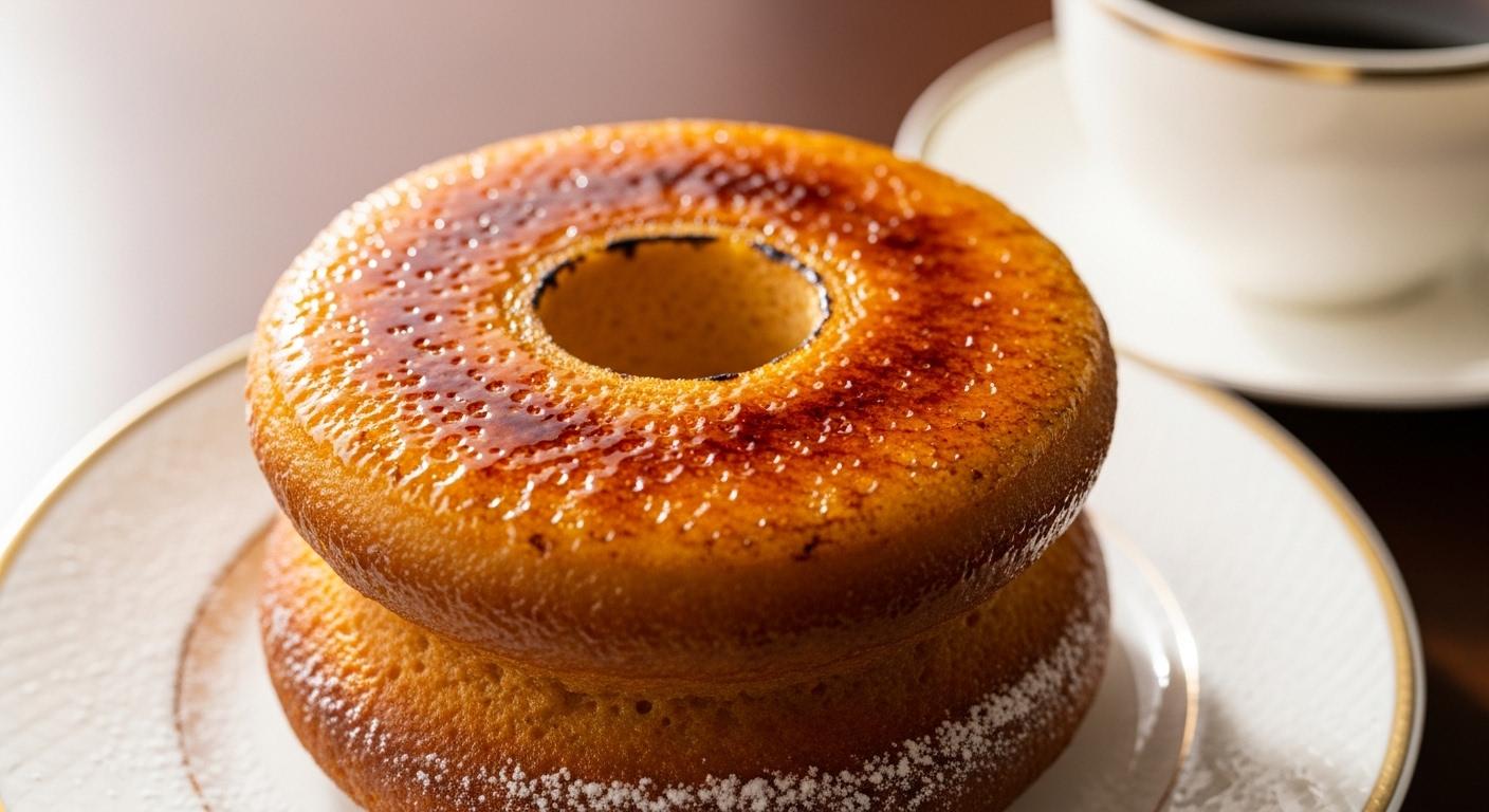 キャラメリゼが輝く有名なブリュレバウムクーヘンの断面